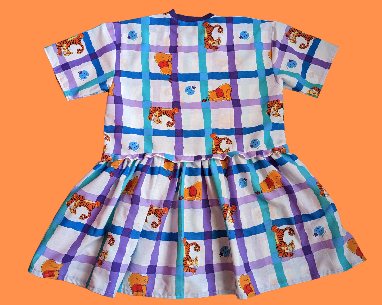 MADE TO ORDER, Handmade, Upcycled Disney Winnie The Pooh Bedsheet T-Shirt Dress Fits Sizes S-M-L-XL or 2XL