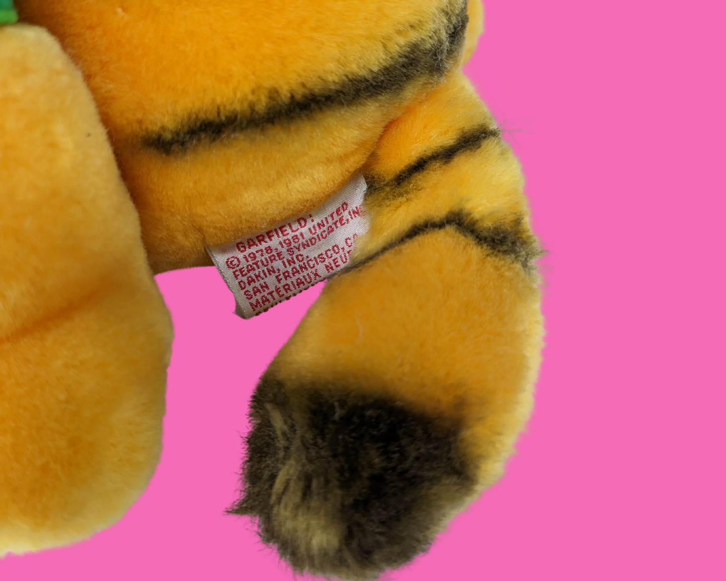 Vintage 1980's Garfield Plush Piggy Bank