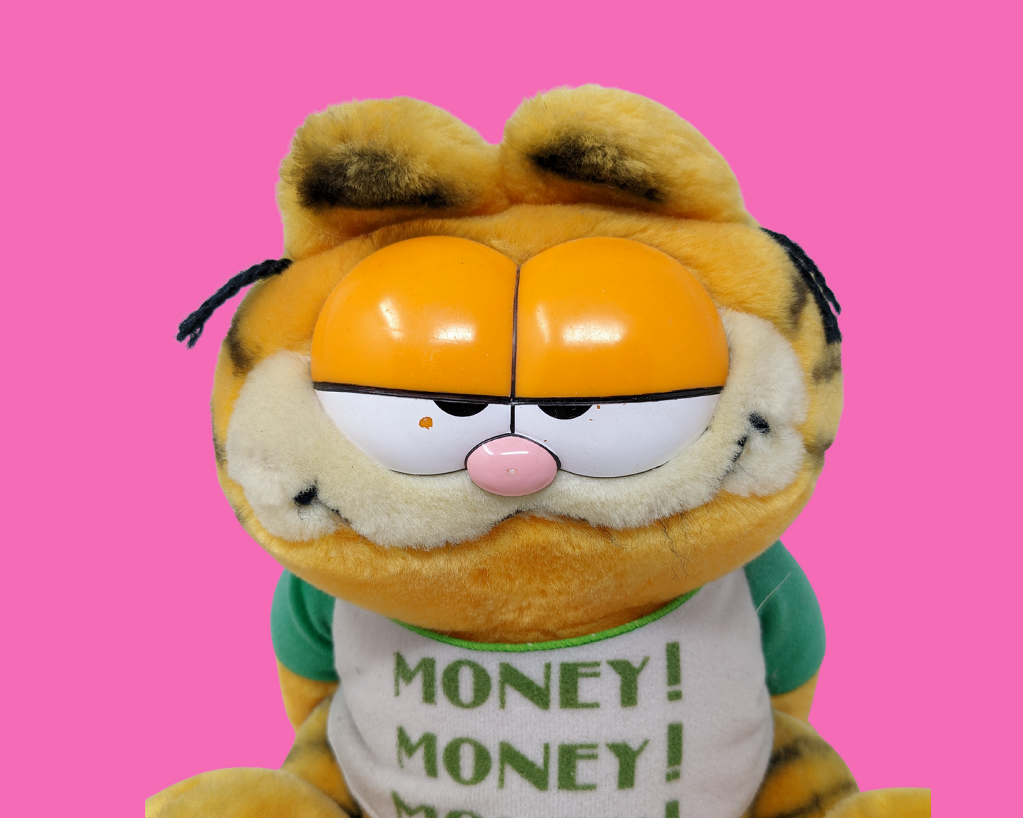 Vintage 1980's Garfield Plush Piggy Bank
