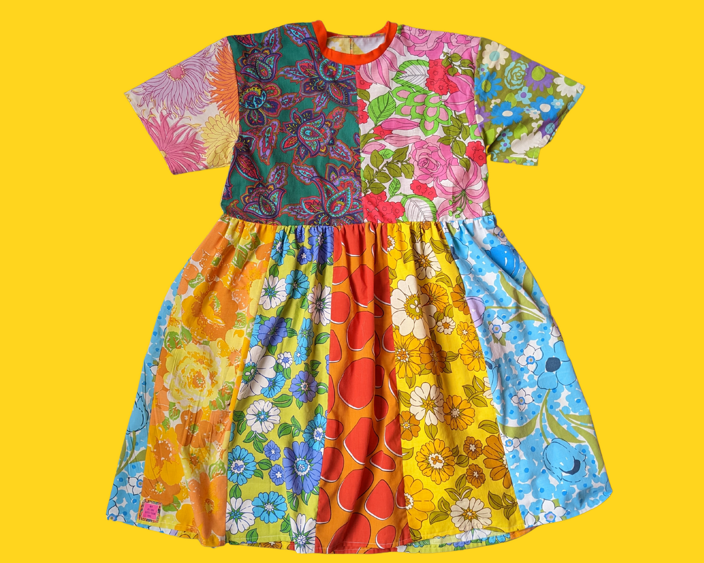 MADE TO ORDER, Handmade, Upcycled Vintage 1960's Mix-Matched Pillow Cases Dress Size S-M-L-XL