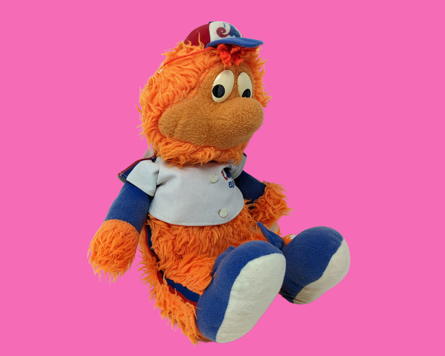 Jouet en peluche de la mascotte de l'expo de Montréal Baseball Youppi des années 1970