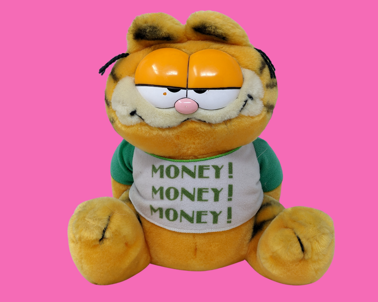 Vintage 1980's Garfield Plush Piggy Bank