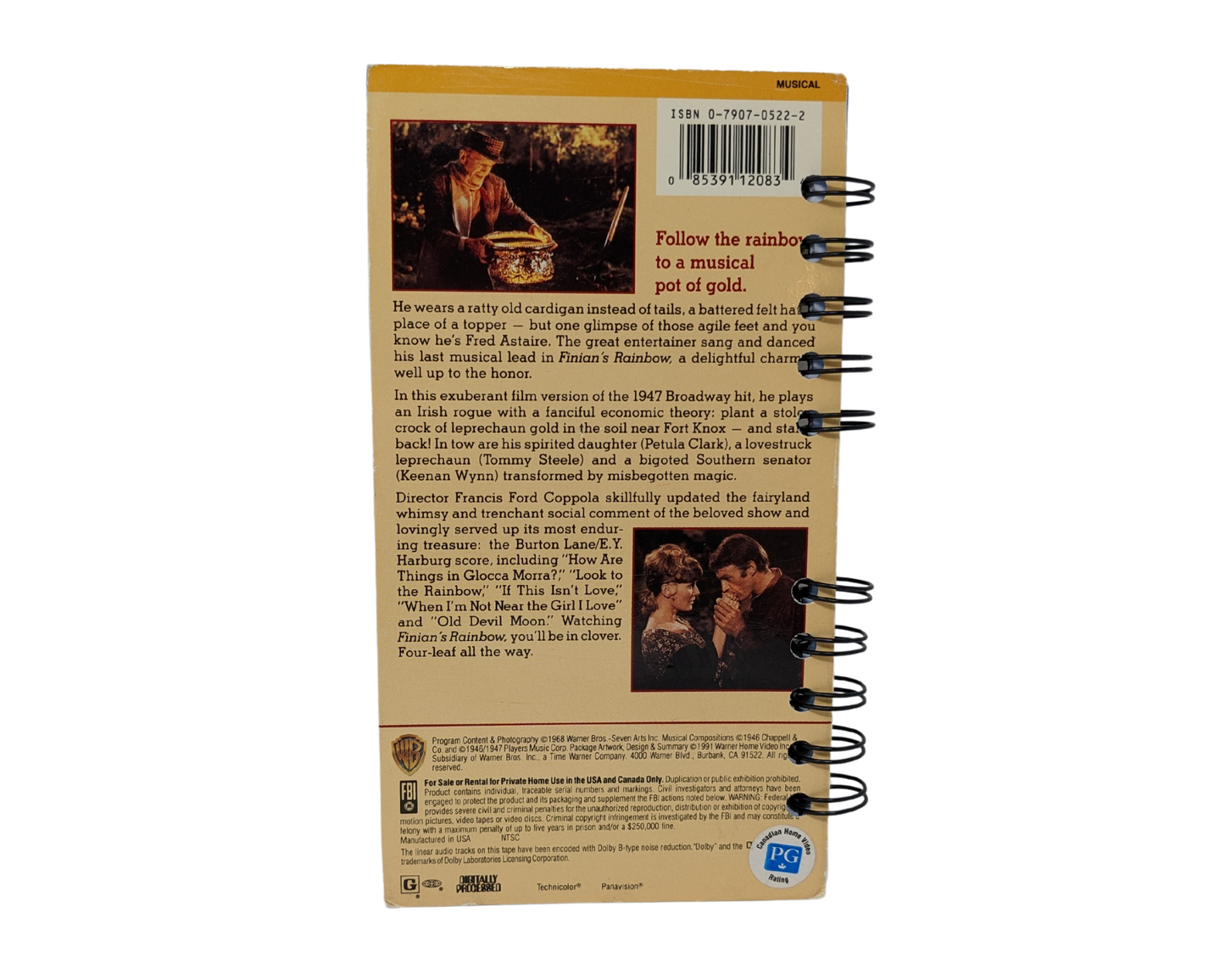 Cahier de film VHS arc-en-ciel de Finian