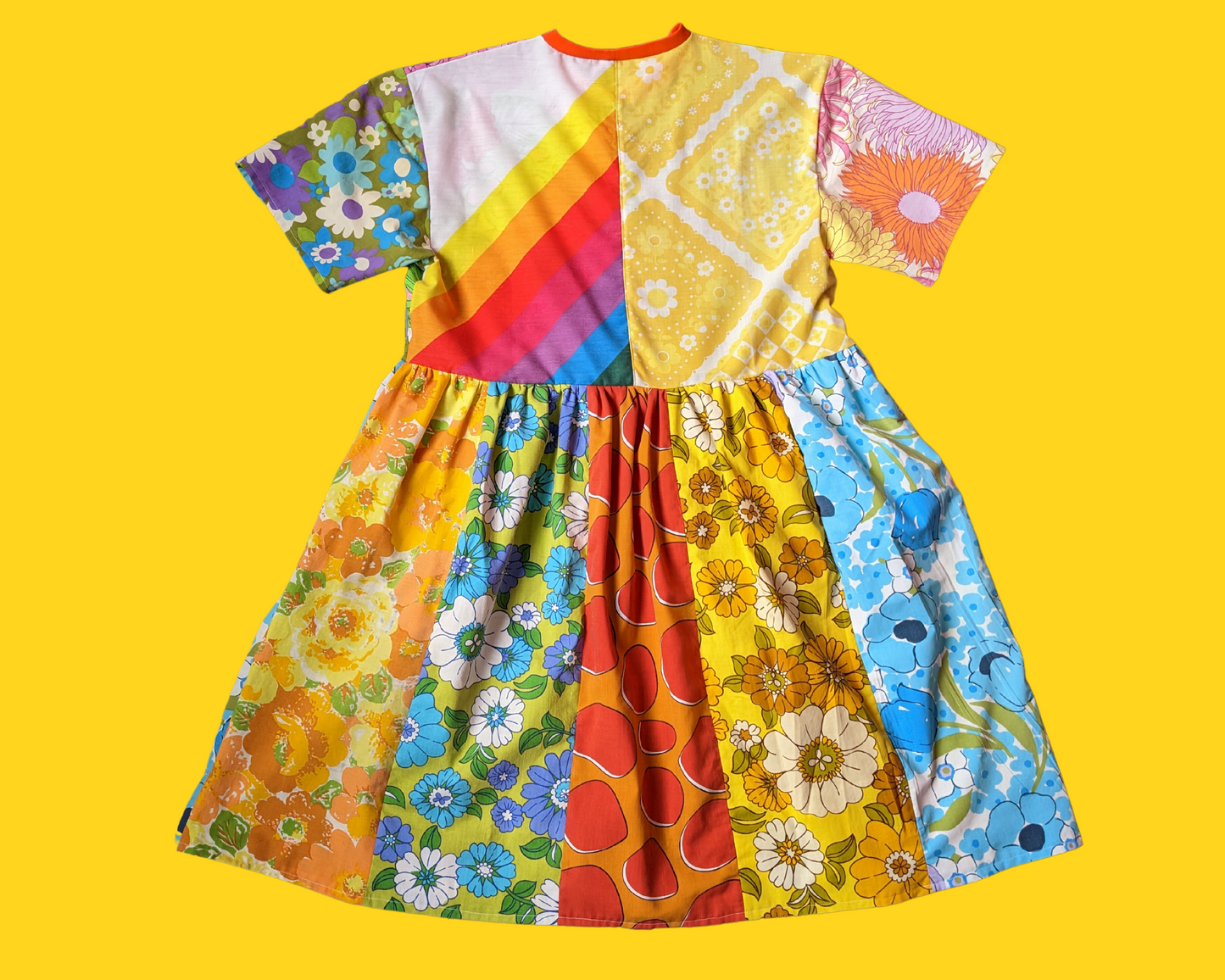 MADE TO ORDER, Handmade, Upcycled Vintage 1960's Mix-Matched Pillow Cases Dress Size S-M-L-XL