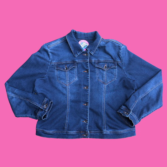 The Golden Girls ''Bow to the Queens'' Upcycled T-Shirt Denim Jacket Size XL