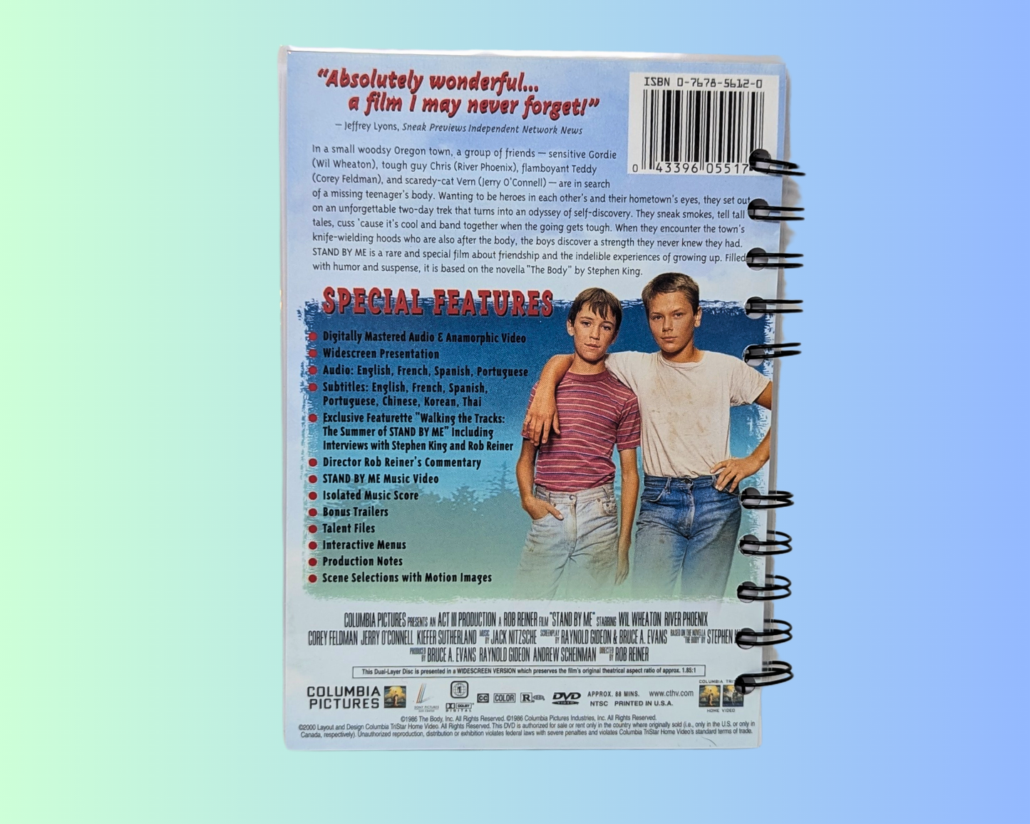 Carnet de notes du film DVD Stand By Me