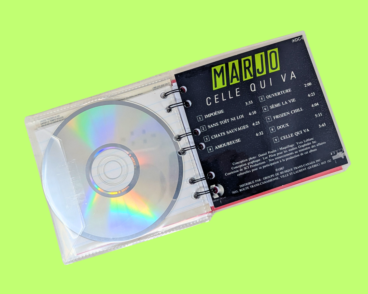 Marjo, Celle Qui Va CD Notebook