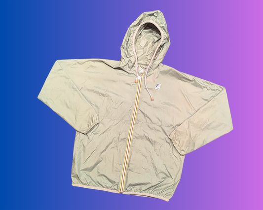 Y2K Gray K-Way Windbreaker Size M
