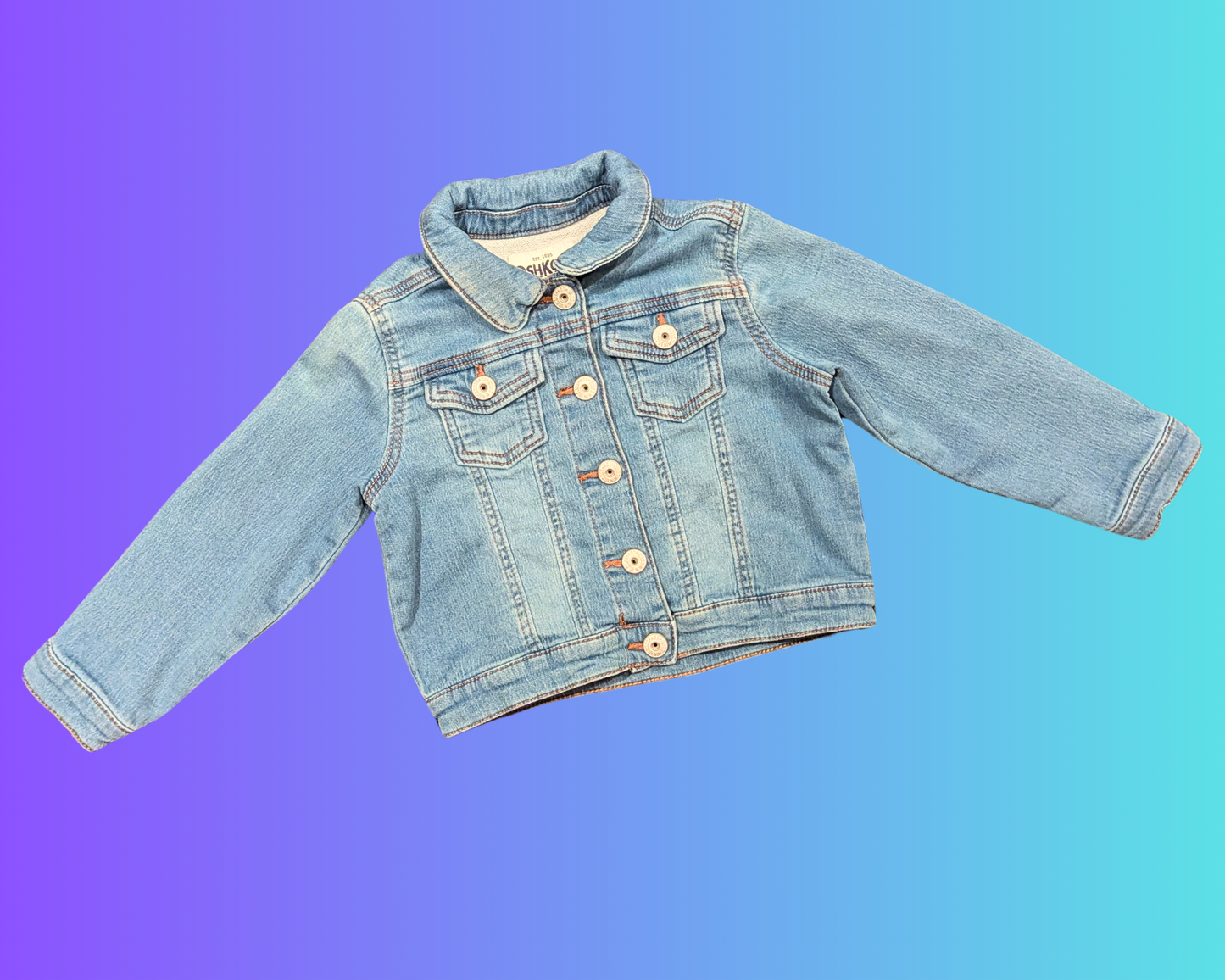Handmade, Upcycled McDonald's Officer Big Mac Denim Jacket Size 3 Years Old
