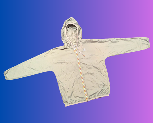 Y2K Gray K-Way Windbreaker Size M