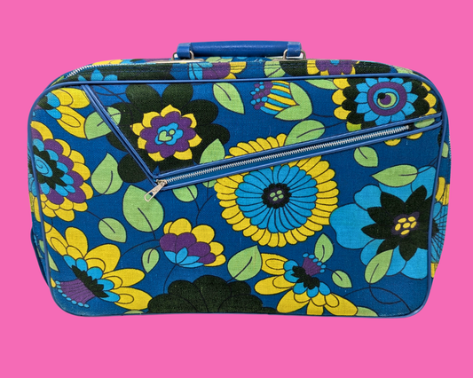 Valise vintage Groovy des années 1960 fabriquée à Taïwan