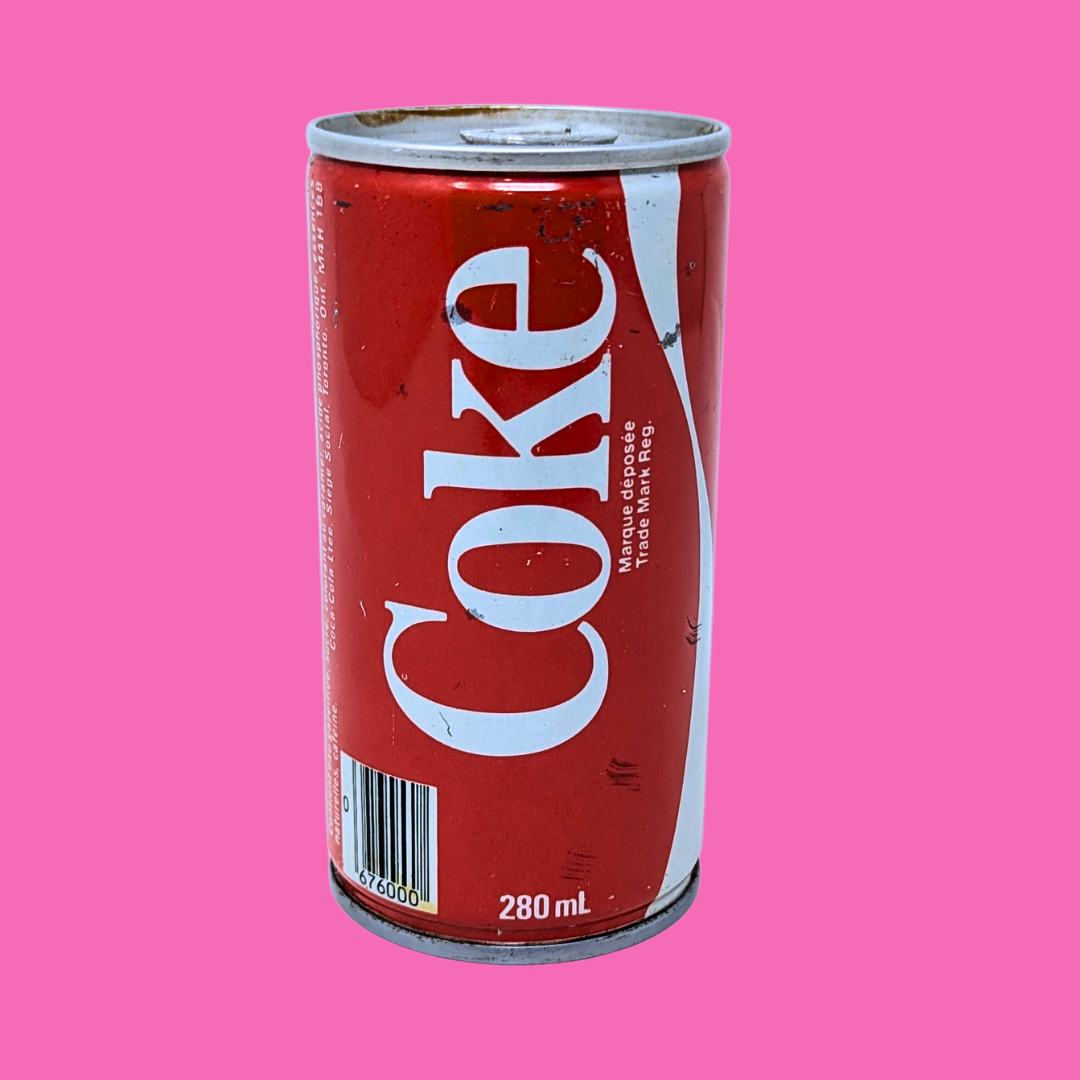 Vintage 1980's Coca Cola Can, Empty but Unopened