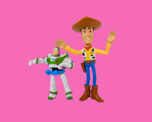 Toy Story vintage des années 1990, Woody et Buzz l'Éclair