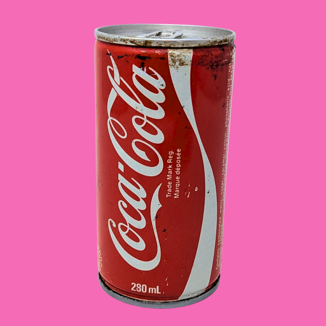 Vintage 1980's Coca Cola Can, Empty but Unopened