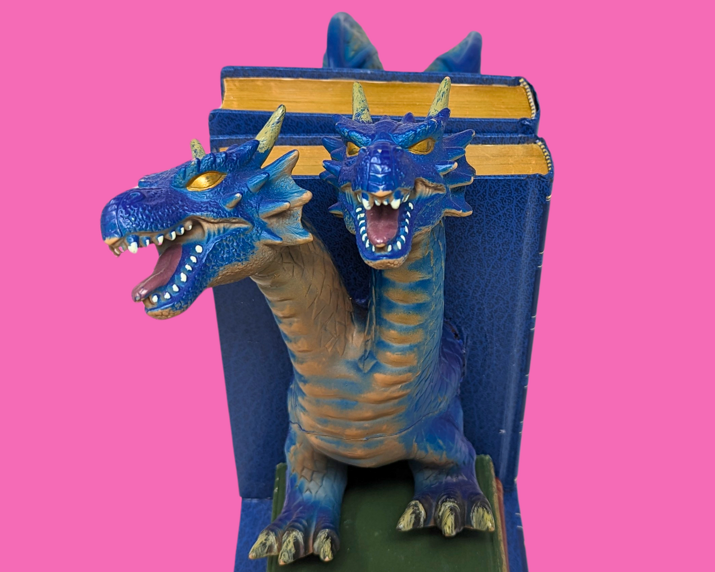 Handmade and Upcycled Two Headed Dragon Bookends