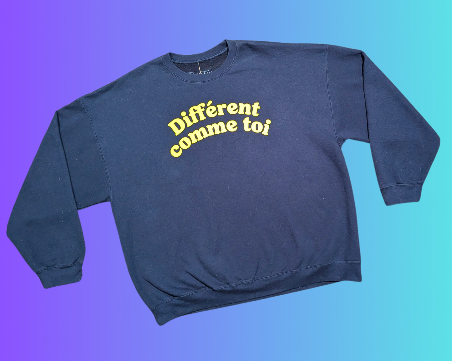 Y2K Différent Comme Toi, Véro et Louis, Blue Crewneck Size XXL