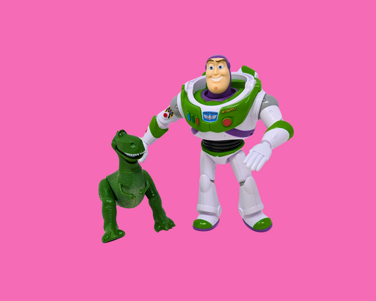 Toy Story Buzz l'Éclair et Rex vintage des années 1990