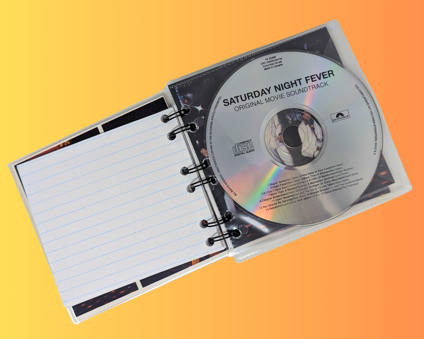 Carnet de notes CD de la bande originale de Saturday Night Fever