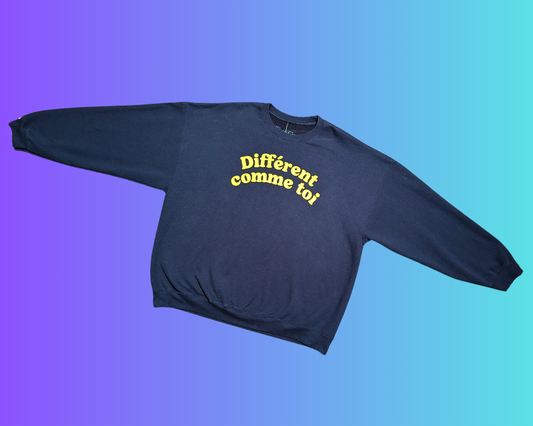 Y2K Différent Comme Toi, Véro et Louis, Blue Crewneck Size XXL