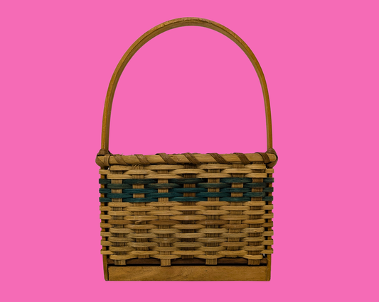 Porte-lettres et porte-clés en osier vintage des années 1990