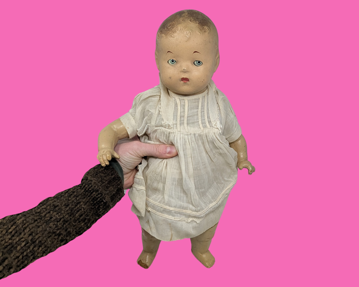 Vintage 1920's Creepy Doll by A Reliable Doll Made in Canada