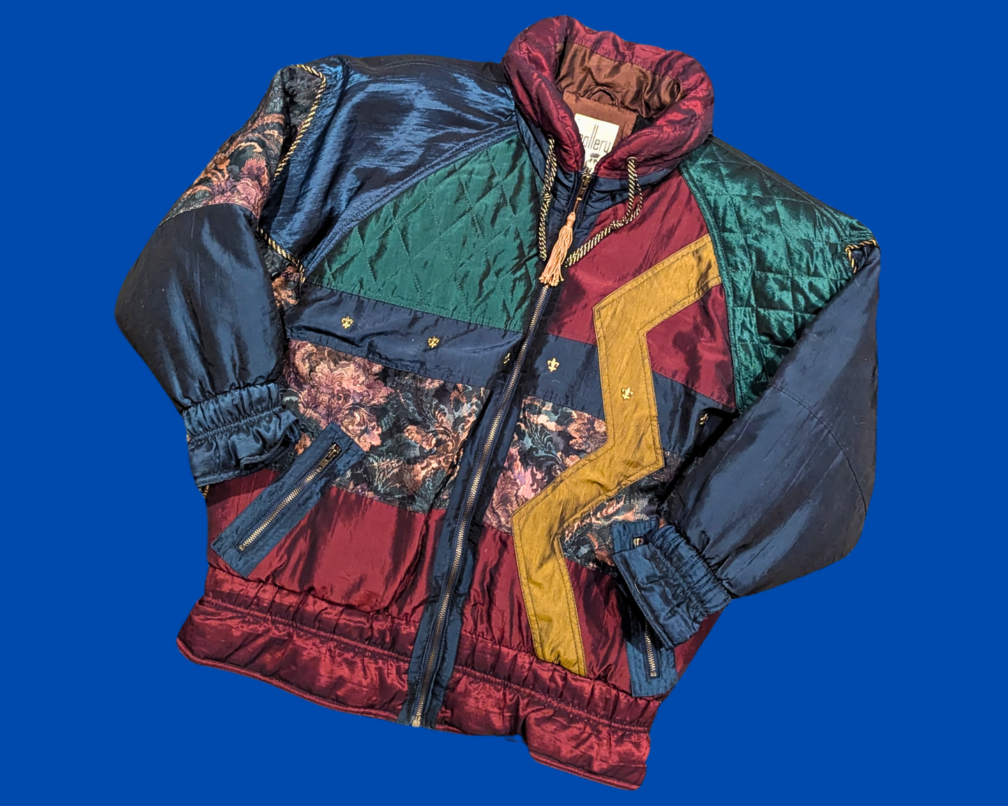 Vintage 1990's Funky and Colourful Bomber Jacket Size S