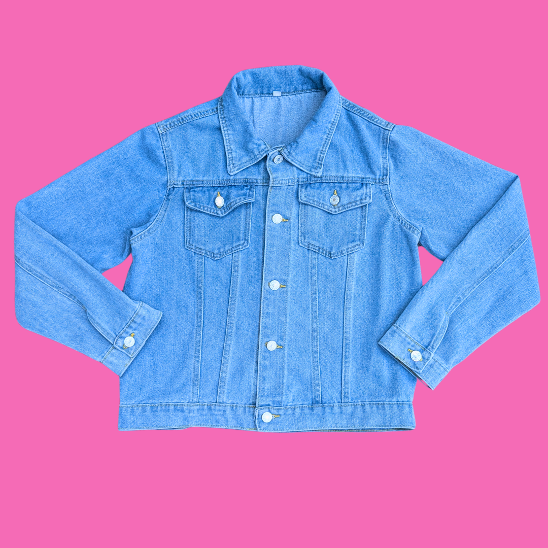 Gorillaz Upcycled T-Shirt Denim Jacket Size M