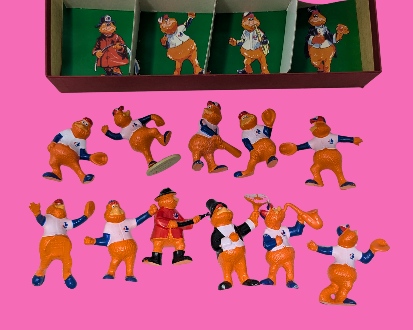 Vintage 1986 Montreal Expos Youppi Action Figures (One Missing)