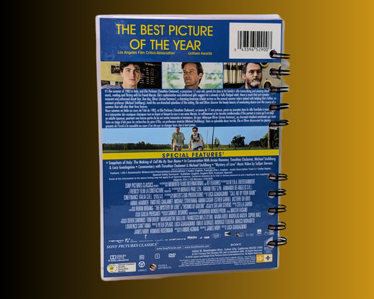 Call Me By Your Name DVD Movie Notebook