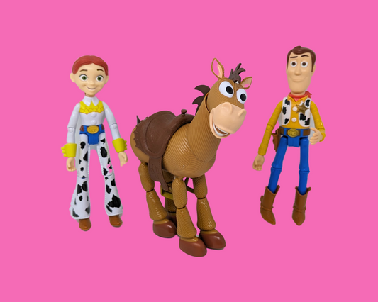 Toy Story vintage des années 1990, Woody, Jessie et Bullseye
