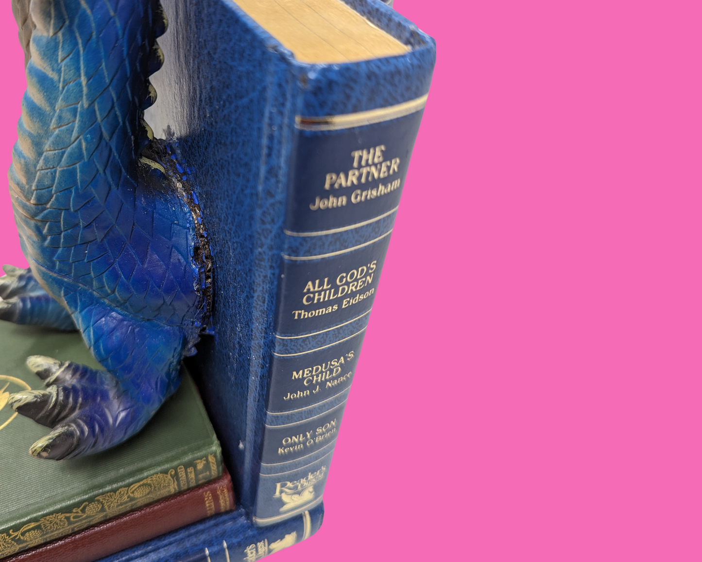 Handmade and Upcycled Two Headed Dragon Bookends