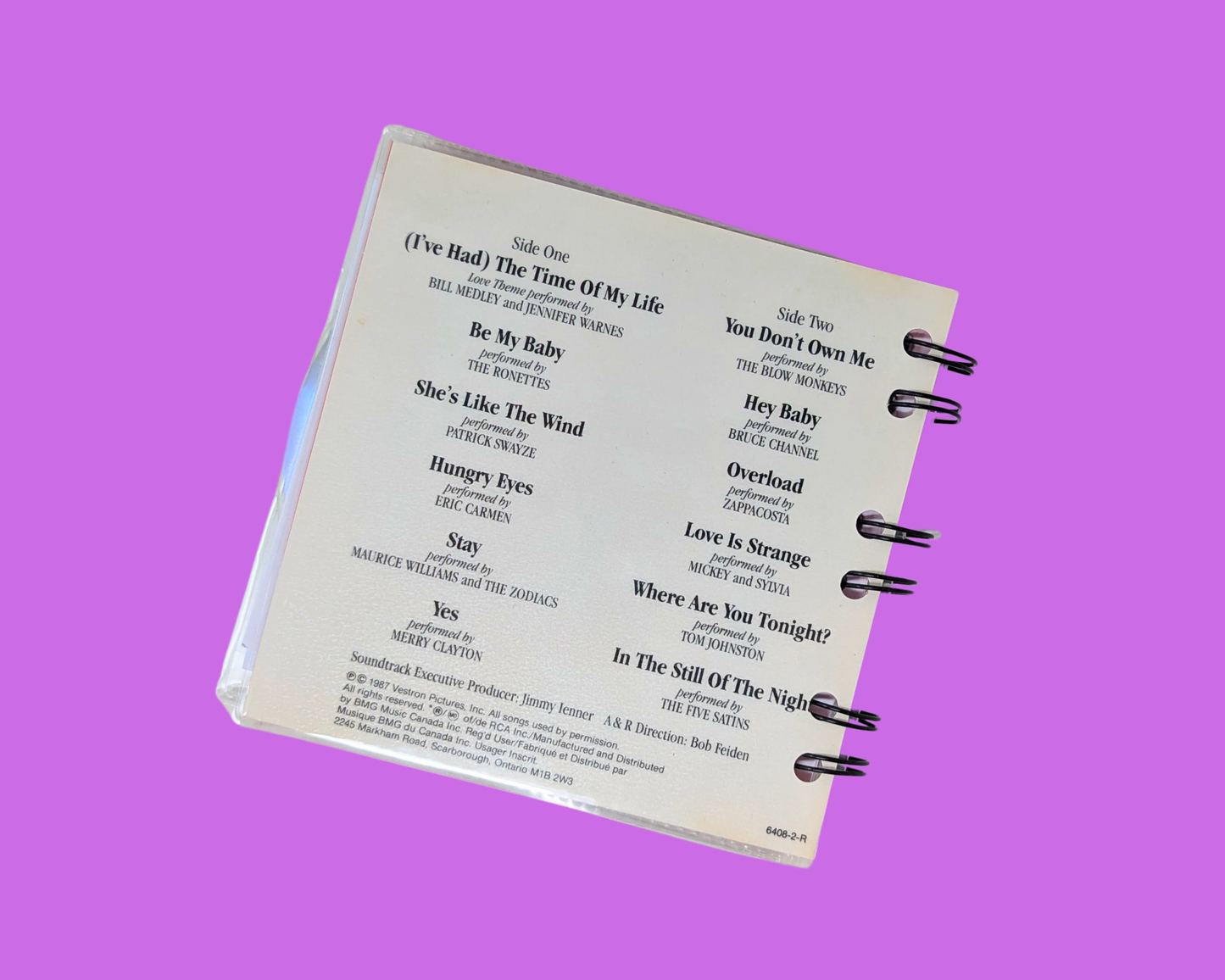 Dirty Dancing Soundtrack CD Notebook