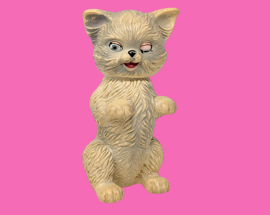 Jouet à mâcher en plastique vintage pour chat des années 1960