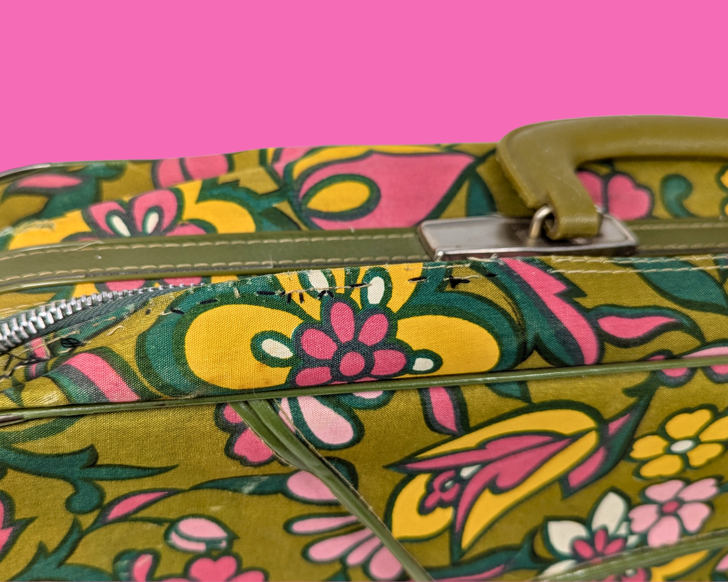 Valise vintage Groovy des années 1960 fabriquée au Japon