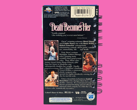 Death Becomes Her VHS Movie Notebook