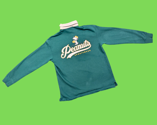 Pull Athletic Club Peanuts vert Y2K, taille M