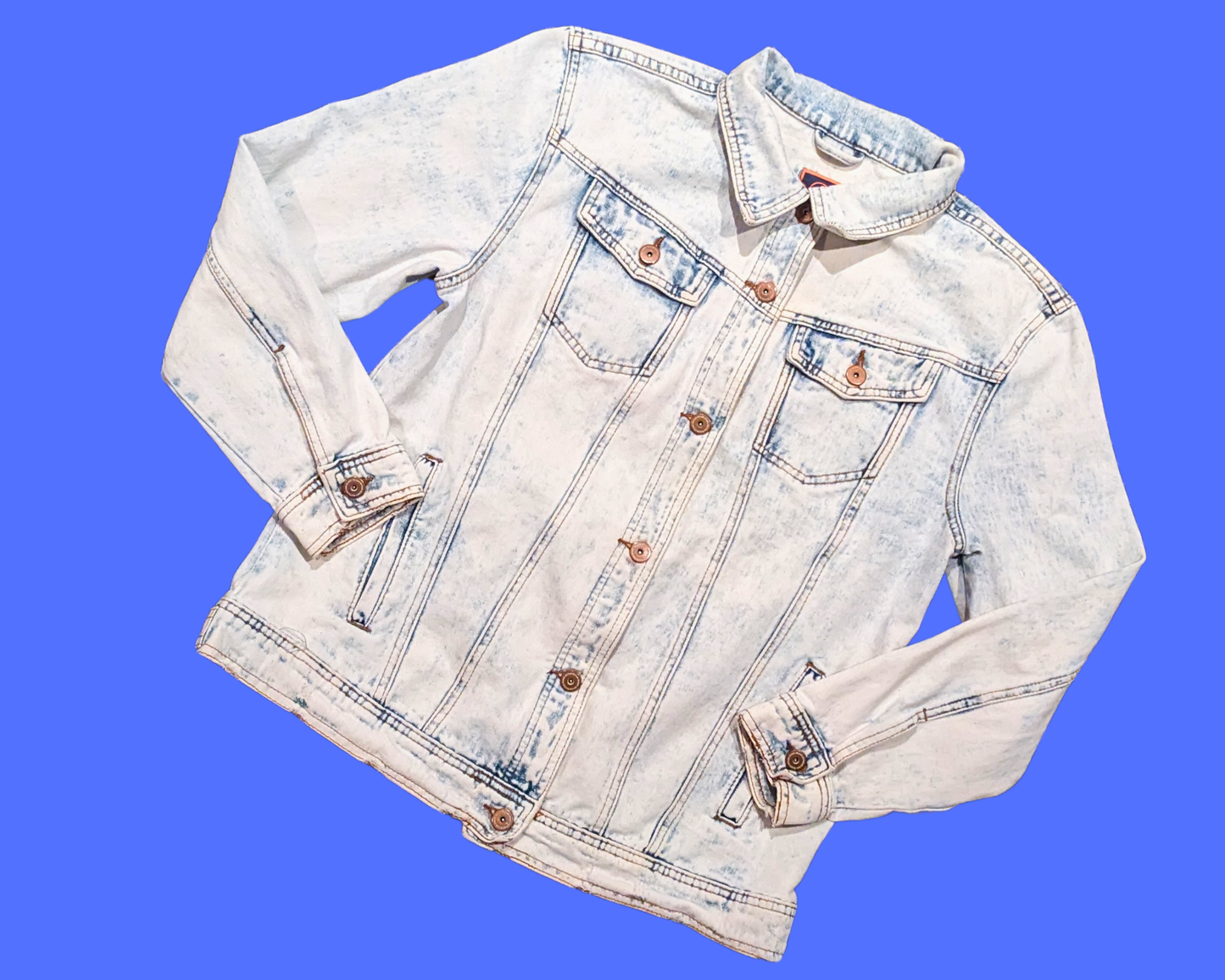Y2K Boom Boom Jeans, Not Your Girl, Pop-Art Denim Jacket Size S
