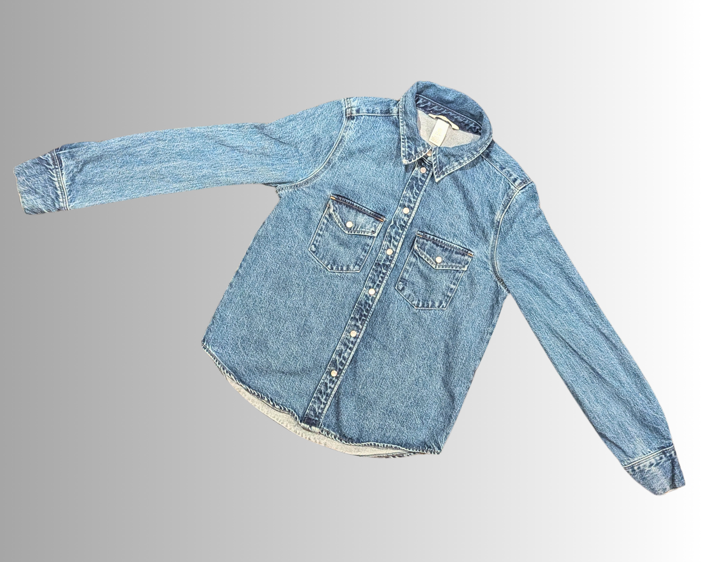 Handmade, Upcycled Social Skills, Making New Friends Steven Rhodes Denim Jacket Size XS