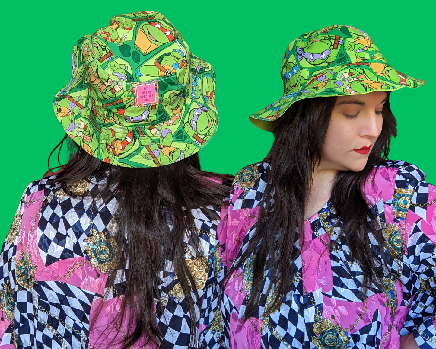 Chapeaux de seau fabriqués sur commande fabriqués à partir de tissus vintage et de chutes de draps pour adolescents/adultes