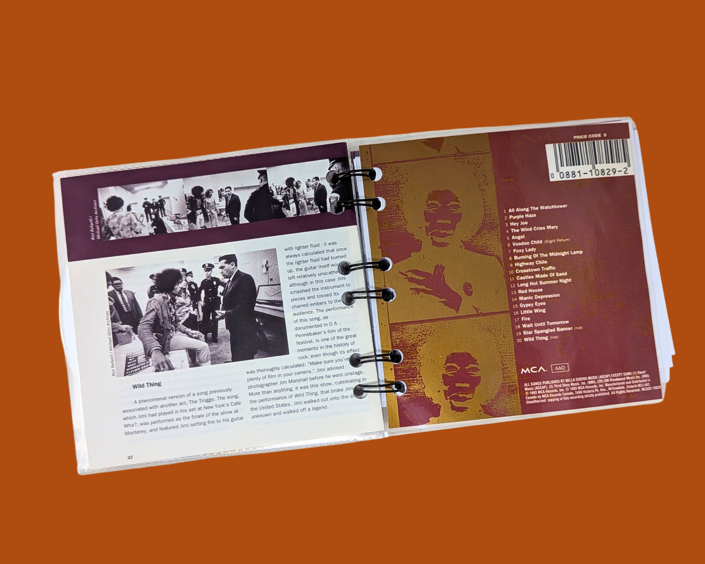 Jimi Hendrix, The Ultimate Experience CD Notebook