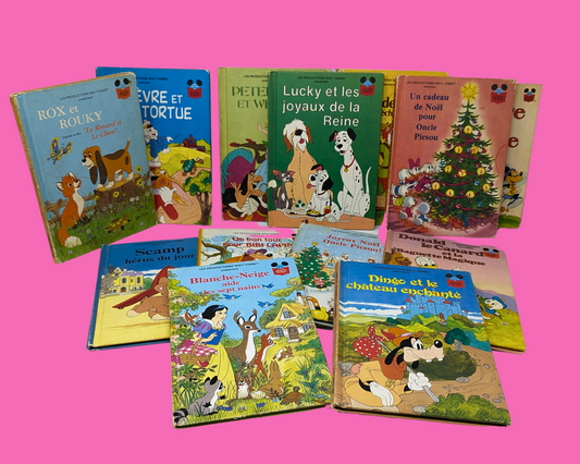 Lot de 13 livres français Walt Disney vintage des années 1990
