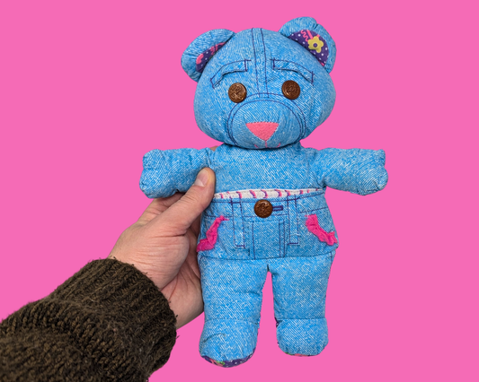 Ours Doodle bleu vintage des années 1990 par Doodle Pets