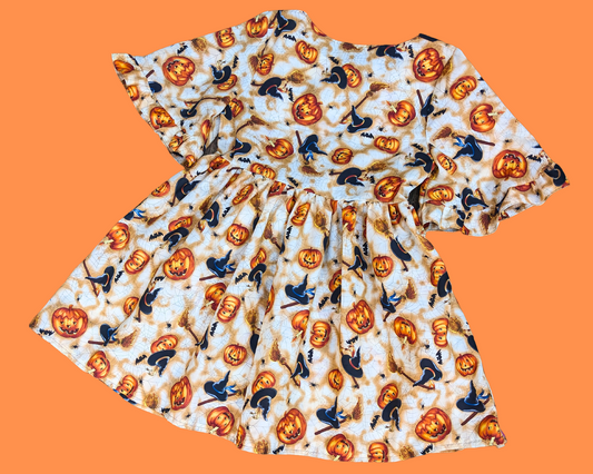 Handmade, Upcycled Halloween Themed Dress Size M