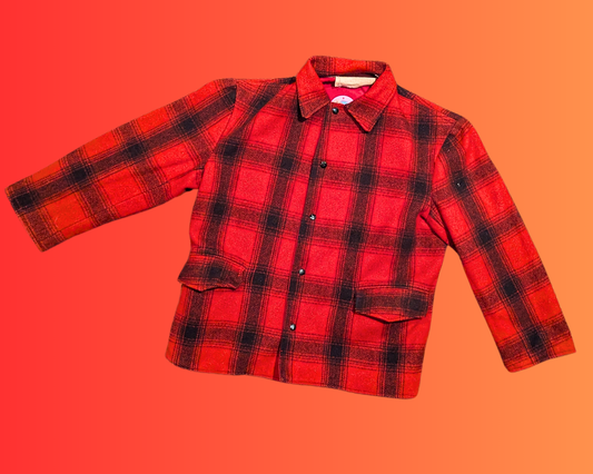 Veste réversible vintage à carreaux rouges et noirs des années 1990, taille L