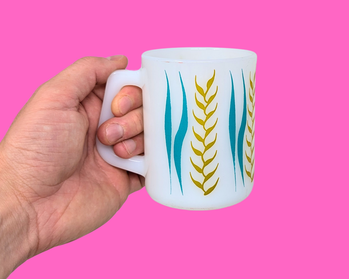Tasse à orge vintage des années 1980 allant au four
