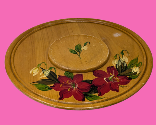 Plateau tournant vintage pour table à manger, fabriqué au Canada
