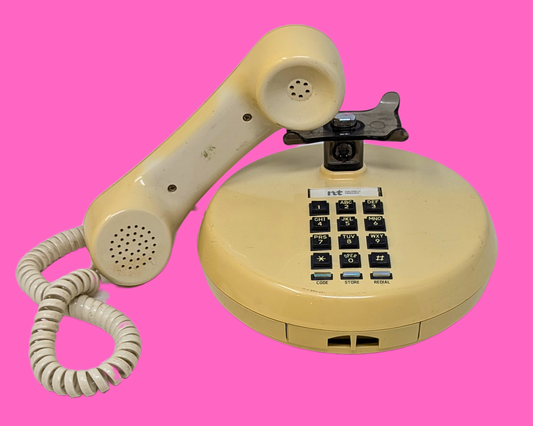 Téléphone vintage funky des années 1980, sans fil