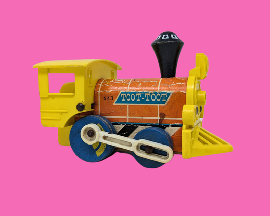 Vintage 1960's Fisher Price Small Train Toy
