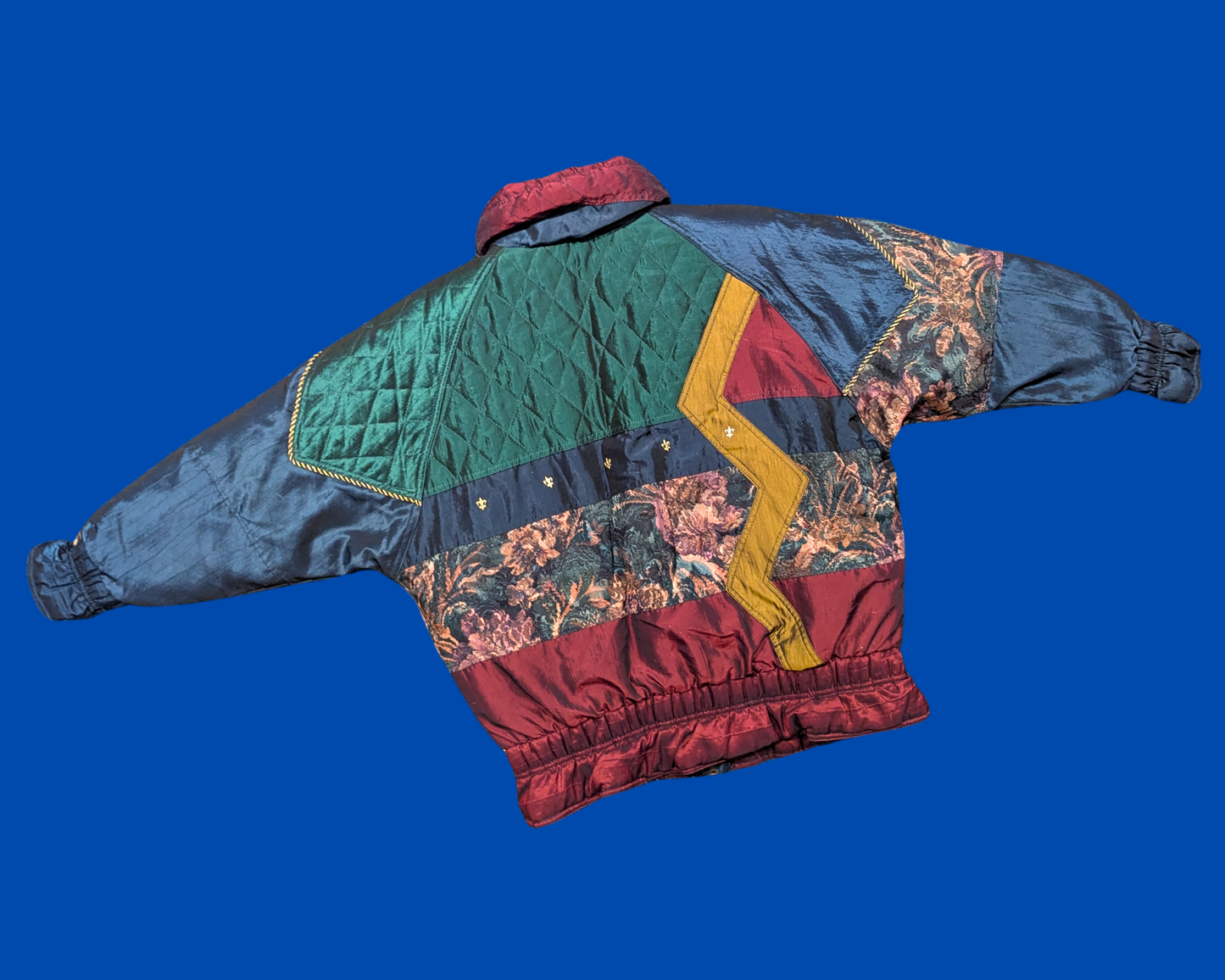 Vintage 1990's Funky and Colourful Bomber Jacket Size S
