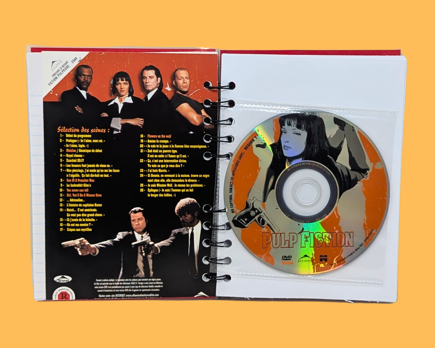 Carnet de notes du film DVD Pulp Fiction